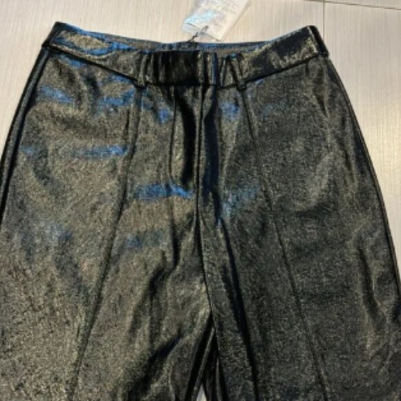 7 for All Mankind NWT Black Patent Faux Leather Pants - Picture 2 of 8
